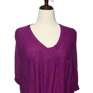 Soft Surrounding Sweater Top Womens 3X Purple Lightweight Viscose Flowy Career